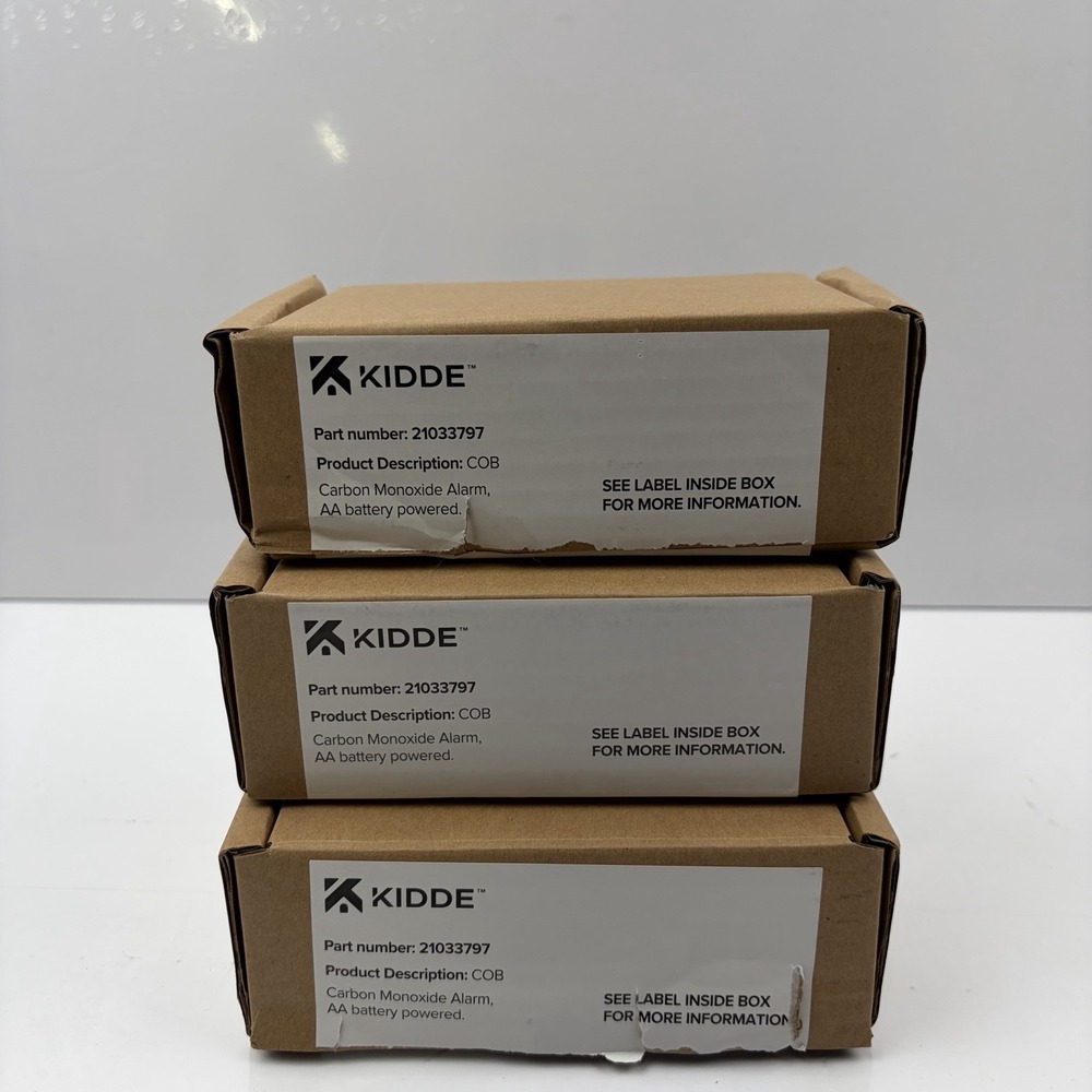 Kidde Carbon Monoxide Detector, AA Battery Powered, Portable 3 Pack, White NOB